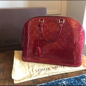 LV Pomme D'Amour Monogram Vernis Leather Alma GM